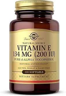 Vitamin E 200 IU Alpha, 100 Softgels - Antioxidant, Healthy Aging, Healthy Skin, Immune System Support - Natural Source Vitamin E - Gluten Free, Dairy Free - 100 Servings