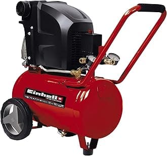 Einhell 24L Oil Lubricated Air Compressor 240V, 10 Bar, 145 PSI, 1800W Long-Life Motor, Pressure Reducer, Safety Valve - TE-AC 270/24/10 Compressed Air Pump For Workshops