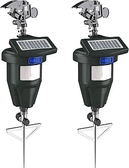 Motion Activated Sprinklers for Yard - Cat & Deer Repellent Devices, Raccoon & Dog Deterrent, Skunk & Cat Repellent for Yard, Scarecrows for Outside, Yard Maintenance Must Haves (2 Pack)