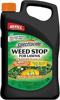 Spectracide Weed Stop For Lawns Plus Crabgrass Killer AccuShot Refill, 1.33 Gallons, Kills More Than 470 Types Of Weeds As Listed Including Dandelion, Chickweed, Clover, Crabgrass And Yellow Nutsedge