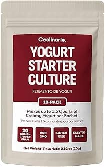Yogurt Starter Culture (10-Pack, 1.5g Sachets) Live Cultures for Homemade Yogurt | Creamy, Thick & Delicious | Regular or Greek Yogurt | Non-GMO, No Preservatives, Gluten Free
