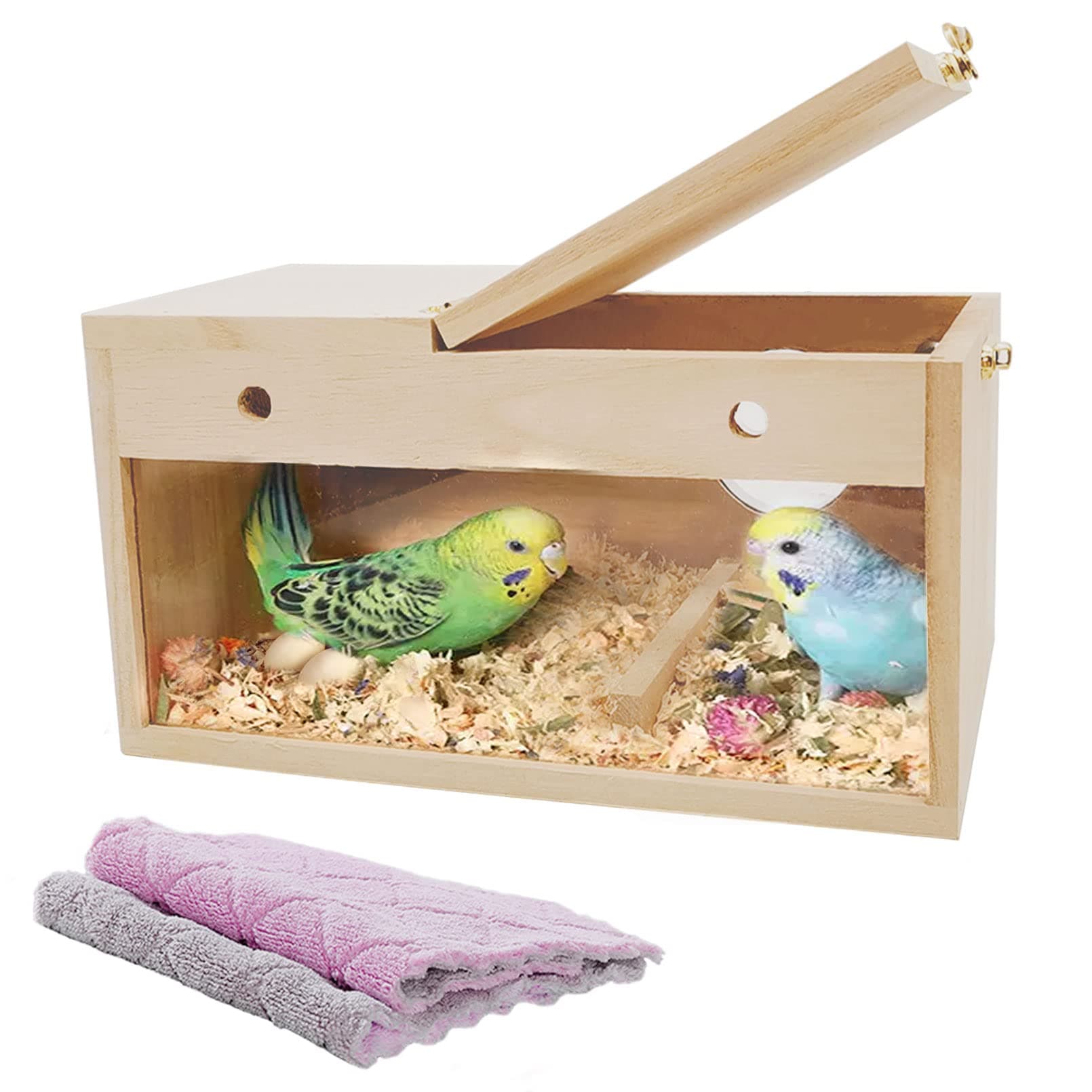 Transparent Parakeet Nesting Box-M