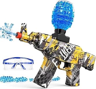 Gel Ball Blaster Fast Auto Blaster Electric with 31k Ammo for Adults Yellow (Yellow Camouflage) | Eyewear | Rechargeable | Garden | Outdoor Games Activities