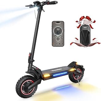 Electric Scooter, 28/38 MPH Top Speed E Scooter & 40/43/50 Miles Long Range, 10/11/12" Offroad Pneumatic Tire Scooter for Adults with Turn Signals, Double Braking Systems, APP and Storage Bag