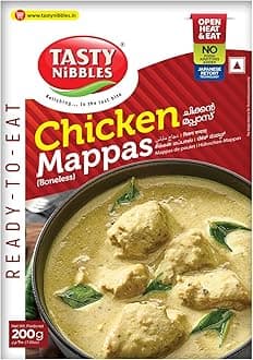 Tasty Nibbles Ready to Eat Chicken Mappas 200g [Pack of 1]| Open Heat & Eat | Non-Vegetarian | No Added Preservatives | Japanese Retort Technology