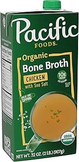 Pacific Foods Organic Chicken Bone Broth With Sea Salt, 32 oz Carton