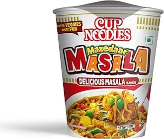 Nissin Cup Noodles Mazedaar Masala | Bold Masala Flavor with a Touch of Extra Veggie Goodness | Quick & Delicious Meal Anytime #VibeItUp, 70 gm.
