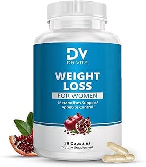 Weight Loss Pills for Women – Fat Burner & Appetite Suppressant – Metabolism Booster with Chromium, Green Tea & Guarana – 30 Capsules – Caffeine Anhydrous for Energy Support