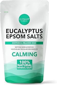 Sali da bagno di epsom al profumo di eucalipto, cristalli naturali di solfato di magnesio, confezione da 450 g