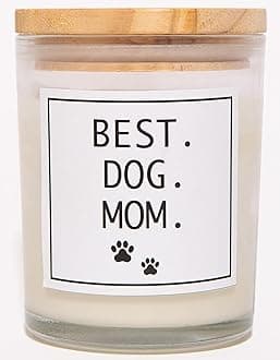 Best Dog Mom Candle - Dog Mom Gifts for Women, Pet Friendly Lavender Scented Candle, Natural Soy Wax & Natural Essential Oils