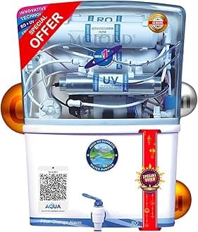 - All India Group→ Aqua RO Domestic Water Purifier (RO+ UV+ UF+ COPPER MinLX+ HIGH TDS MEMBRANE+ TDS CONTROL) Automatic | Best For Home/Office Purpose | For All Type Water Supply | 20 LPH | 12L Storage