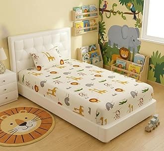 Filymore Kids Animal Single Bedsheet Cartoon Bedcover 240 TC Microfiber Kid B...