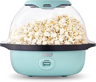 Dash DSSP355GBAQ02 Deluxe SMARTSTORE Stirring Popcorn Maker, 24 Cups, Aqua