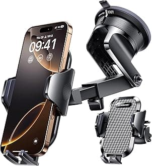 VANMASS [Pro Version] Universal Car Phone Mount [2026 Super Suction Cup] Phone Holder for Car, Cell Phone Car Mount for Windshield Dash Vent Truck Stand for iPhone 17 Pro Max 16 15 14 Samsung Android