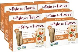Le Pain Des Fleurs Organic Quinoa Crispbread 125 g (Pack of 6)