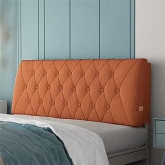 ZZYY Bedside Cushion Bed Backrest Linen Headboard Cushion Support Reading Pillow Bolster for Twin Full Queen King Daybed Bed Bunk Bed Removable Washable,Orange,74.8"/190cm