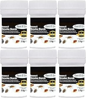 SISI UK® Flea Killer Smoke Bombs 3.5g Smoke Bomb Fogger for Fleas, Bedbugs, Moths and All Insects Professional Strength (6)