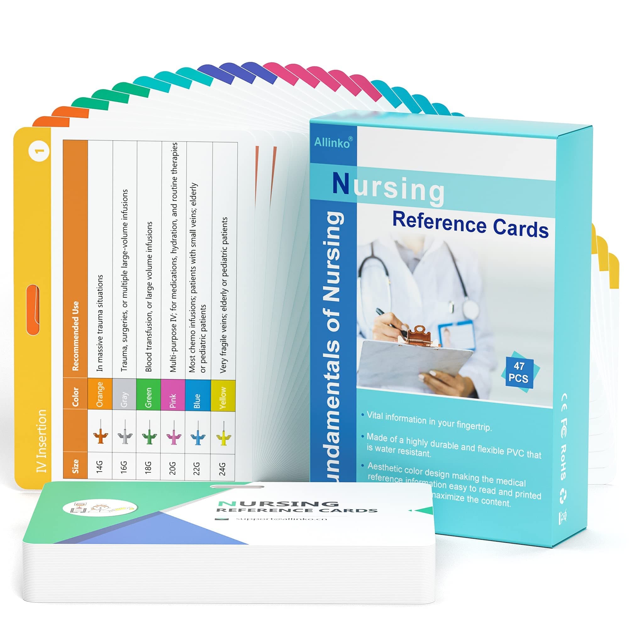 49 Nursing Badge Reference Cards, Nursing School Essentials for Students, Bonus Cheat Sheets - Include Pharmacology, Respiratory, EKG, OB/L&D, Pediatrics, Endocrine, Neurology