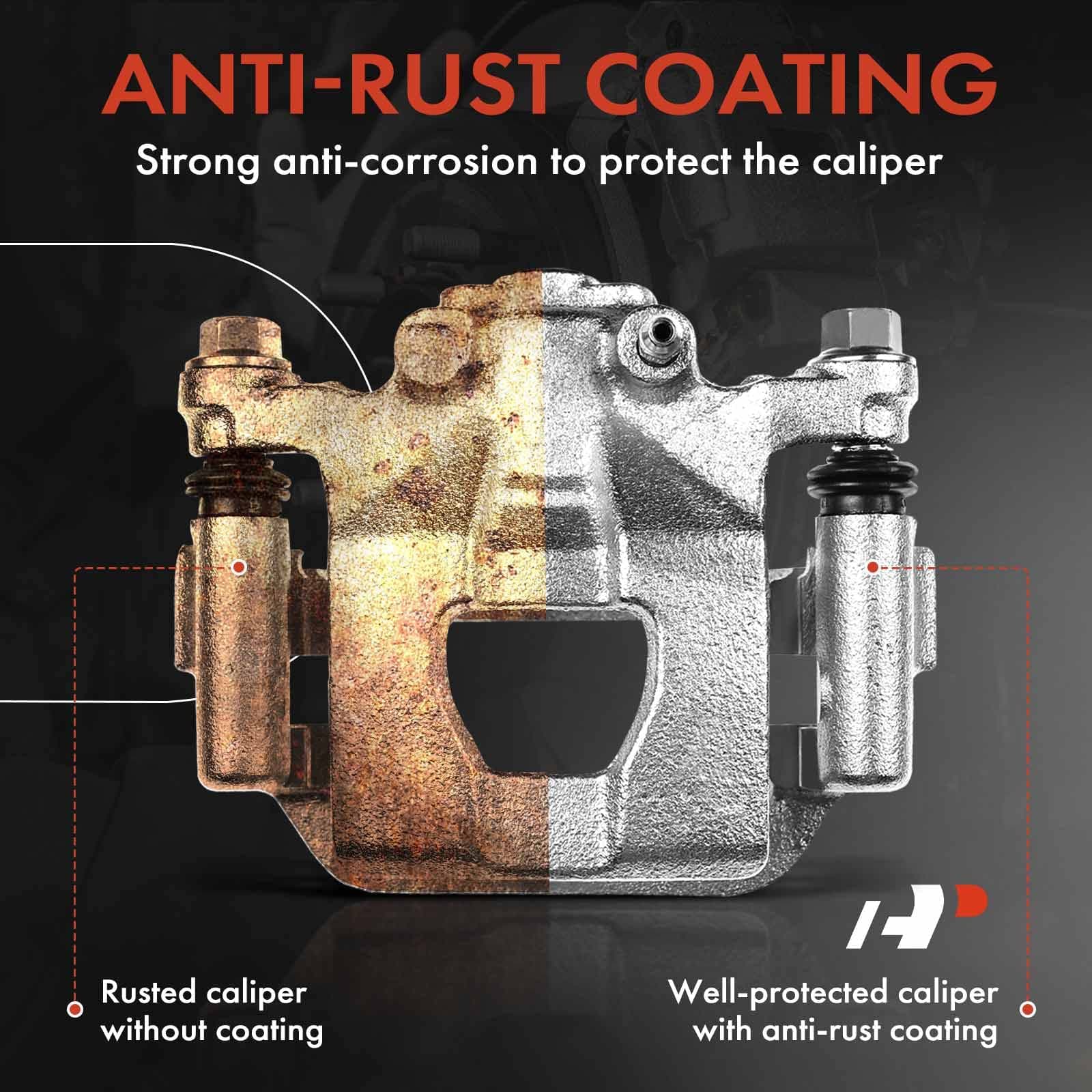 A-Premium Disc Brake Caliper Assembly with Bracket Compatible with Select Nissan Models - Maxima 2009-2014 2016-2018 - Rear Driver and Passenger Side, 2-PC Set