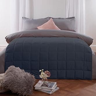 Brentfords4kg Weighted Blanket Adults Navy, Therapy Anti Anxiety Heavy Weighted Blanket Insomnia Stress Relief Adult Weighted Blanket, 125 x 150cm Navy Blue