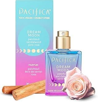 Pacifica Beauty | Dream Moon Spray Perfume | Pink Rose, Sandalwood, Patchouli Notes | Natural + Essential Oils | Clean Fragrance | Vegan + Cruelty Free