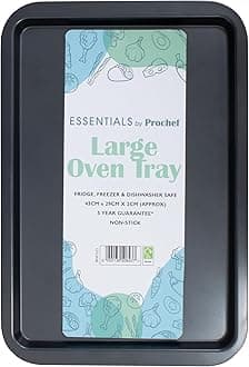Essentials Large Oven Tray, Non Stick, Easy Clean, 43cm x 29cm x 2cm, Brown