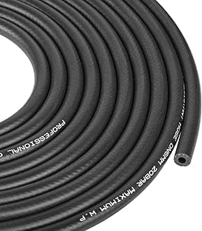 1/4 Inch (6mm) ID Fuel Line Hose 25FT NBR Rubber Push Lock Hose High Pressure 300PSI for Automotive Fuel Systems Engines