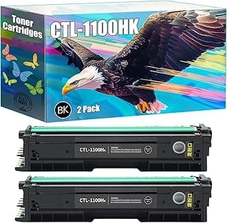 CTL-1100HK Toner Cartridges Compatible for Pantum CP1100 CP1100DW CM1100DN CM1100DW CM1100ADN CM1100ADW Printers, High Yield 3000 Pages, Bright Colors Clear Printing (2 Pack Black)