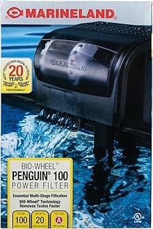 Penguin Bio-Wheel Power Filter 100 GPH, Multi-Stage Aquarium Filtration