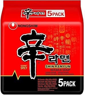 Nongshim Shin Ramyun Noodle Soup 5 x 120 g