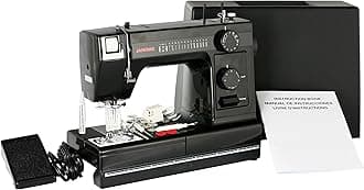 Janome HD1000 Black Edition Sewing Machine with 14 Stitches, Buttonhole, Automatic Needle Threader and Drop Feed