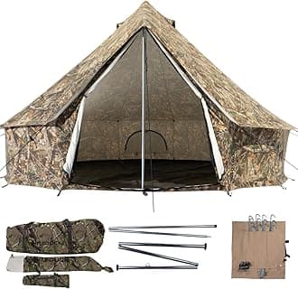 WHITEDUCK Regatta Canvas Bell Tent - w/StoveJack, Waterproof, 4 Season Luxury Camping and Glamping Yurt Tent Outdoor