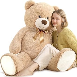 MaoGoLan 4ft Large Teddy Bear Giant Stuffed Animal for Girlfriend Wife Daughter, 47 inch Cute Bear Plush for Girls Women Valentine's Day Plush Teddy Toys Gifts for Her, Kids Baby Shower Decorations