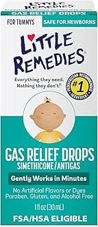 Little Remedies Newborn Gas Relief Drops, Relieves Discomfort From Gas, Baby Medicine with No Artificial Flavors or Dyes, Natural Berry Flavor, 1 Fl Oz