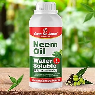 Casa De Amor Neem Oil - Water Soluble Organic for Easy Spray on Garden and indoor outdoor plants (1 ltr)