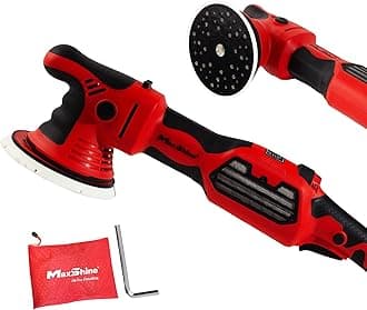 Maxshine 21mm Throw, 6" Plate MB21 Pro Brushless Dual Action Polisher - 1200W, 5/16”-24 Thread - Auto Detailing Tool for Buffing, Paint Protection, Swirl & Scratch Repair, Glossy Shine, Restoration