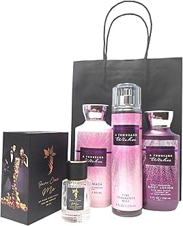 Bath and Body A Thousand Wishes Trio Gift Set with Fawn Over Me Perfume and Gift Bag