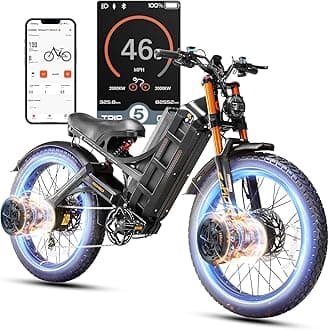 [2025 Upgraded] Romeo Pro 3 Adults Electric Bike 5000W 50MPH Dual Motor Electric Bike 60V 80AH Long Range Electric Mountain Bike Air Damper Full Susepension System, UL2849