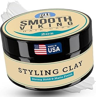 Smooth Viking Beard Care Hair Styling Clay for Men (2 Oz)