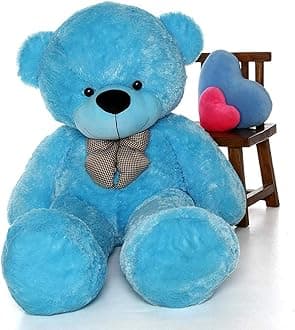 HUG 'n' FEEL SOFT TOYS Soft Toys Long Soft Lovable Huggable Cute Giant Life Size Toy Child Safe Best for Birthday Gift Valentine Gift for Girlfriend 5 FEET Blue Plush & Stuffed Toys
