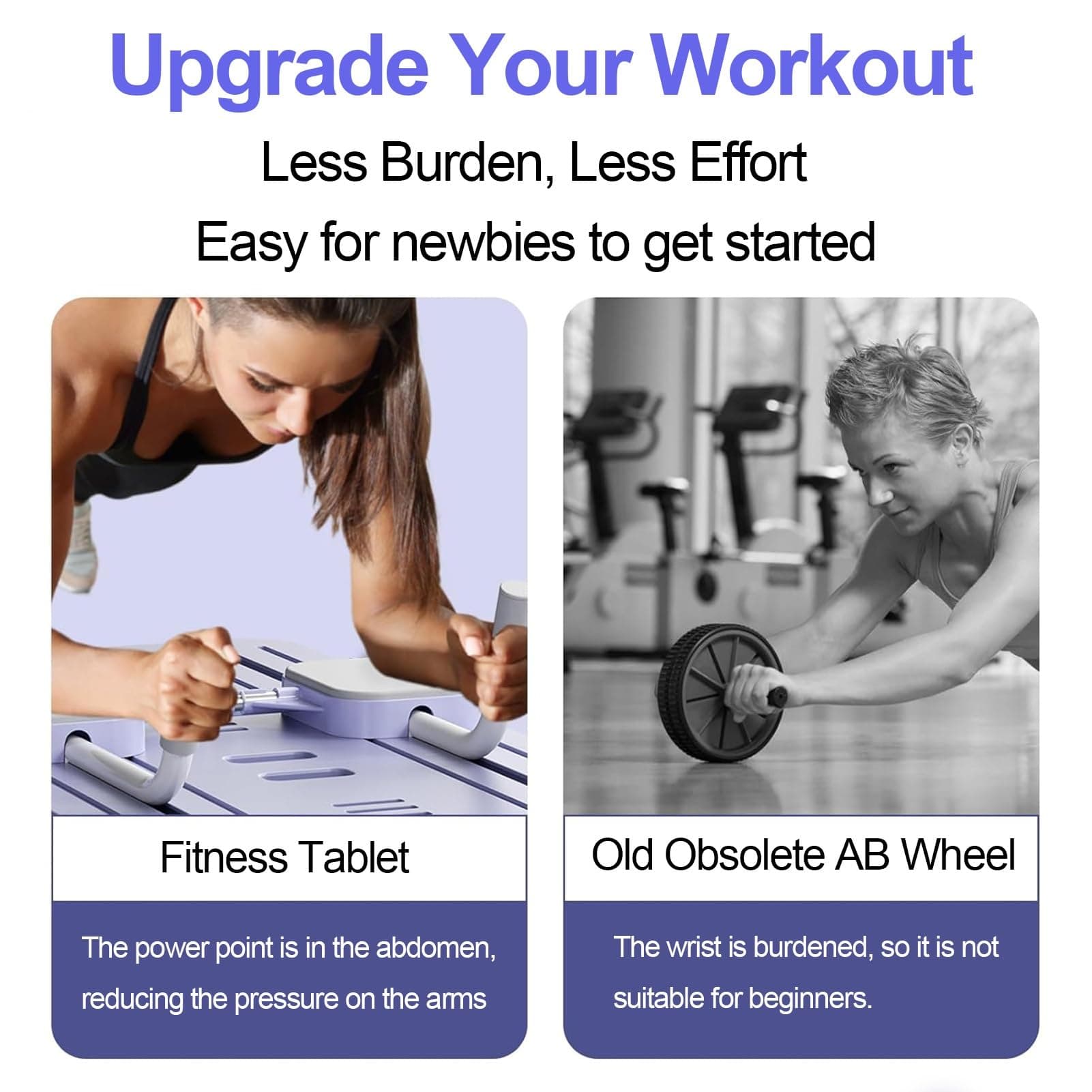 Pilates Reformer Machine Board Set Ab Roller Exercise Wheel Automatic Rebound Foldable Pilates Board Abdominal Exercise Equipment with Resistance Rope and Timer