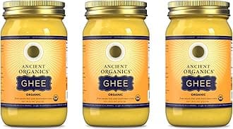 Ancient Organics 100% Ghee from Grass-fed Cows, 16oz (Pack of 3)