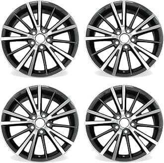 New Set of 16" 16x6.5 Inch Alloy Wheel for 2014–2019 Toyota Corolla | OEM Design Replacement Rim | Machined Grey | Direct Fit - OE Stock Specs | 75150 75150B