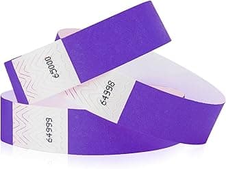 Wristco 10,000 Purple Tyvek Wristbands for Events - ¾” x 10” - Waterproof Recyclable Comfortable Tear Resistant Paper Bracelets Wrist Bands for Concerts Festivals Admission Party Tours