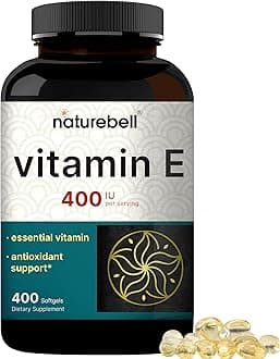 Vitamin E Oil Softgels, 400iu Per Serving, 400 Pills | Essential Antioxidant Supplements, Easily Absorbed Form – Supports Skin, Heart, & Immune Health – Non-GMO