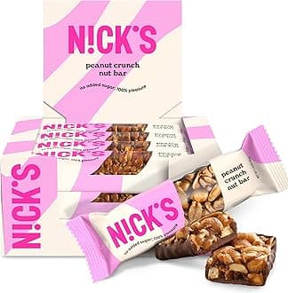 - NICK'S Peanut Chocolate Snack Bar, Keto Nut Snack for Sports, Hiking & Outdoor Activities, 1G sugar, 3G net carbs, healthy snack bar (pack of 12)