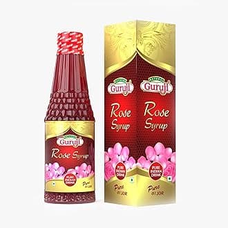 Jai Guruji Rose Syrup Sharbat, Instant Refreshing Drink For Summer (Mix with milk or Water or Soda) – 750ml