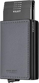 Pop Up Wallet Automatic Slim Leather Credit Card Holder RFID Blocking with Money Clip Business Wallet Holds 12 Cards