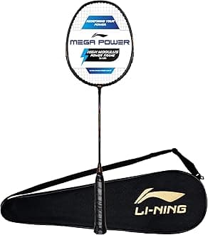 LI-NINGMega Power Badminton Racquet with Smash Power Frame with Free Full Cover