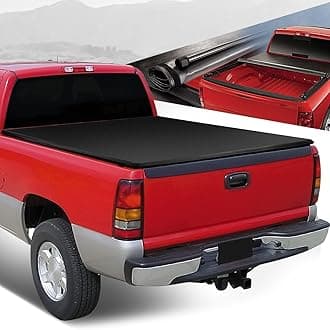 Auto Dynasty Soft Roll-up Truck Bed Tonneau Cover Compatible with 1999-2007 Chevy Silverado GMC Sierra 1500 2500 3500 & HD Classic 6.5Ft Fleetside/Styleside Bed Without Bed Rail System, Matte Black